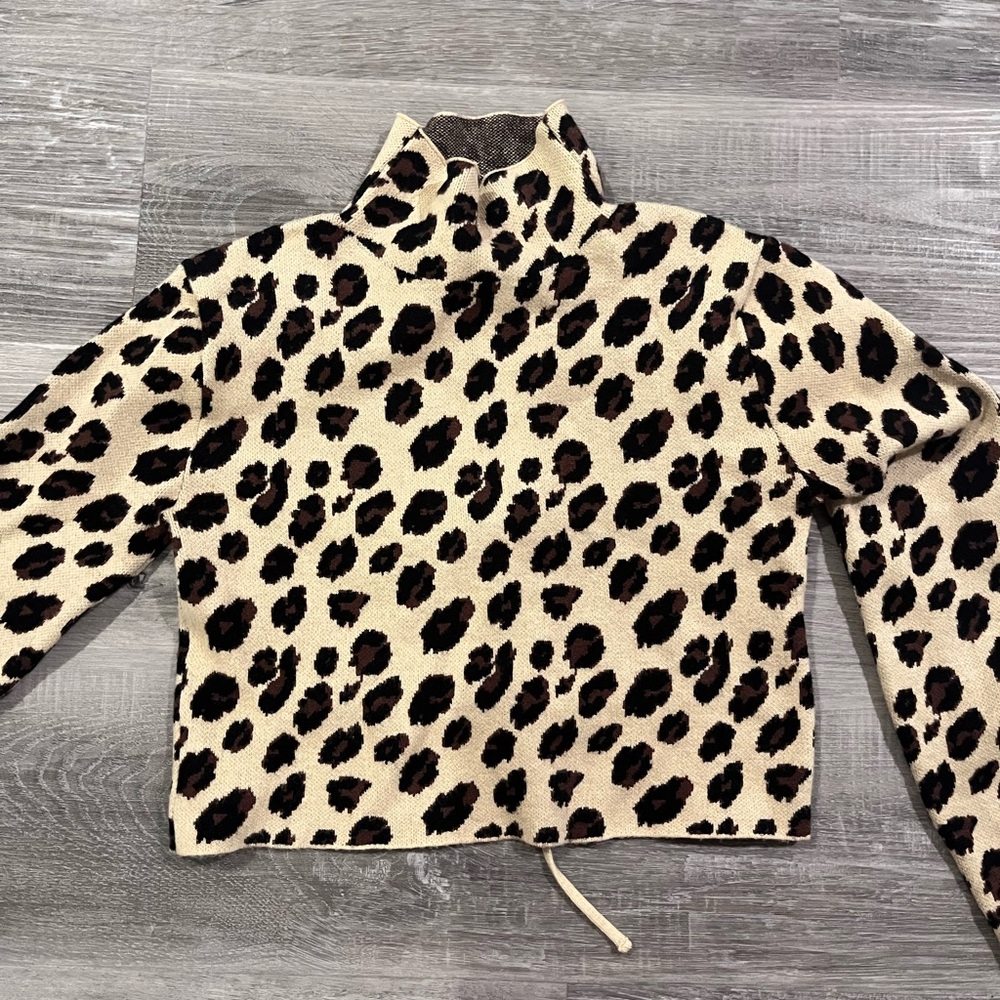 zara cheetah cutout sweater